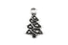 Silver Christmas Tree Charm. Ideal for jewellery making and other festive crafts.