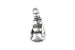 Silver Christmas Snowman Charm. Ideal for jewellery making and other festive crafts.
