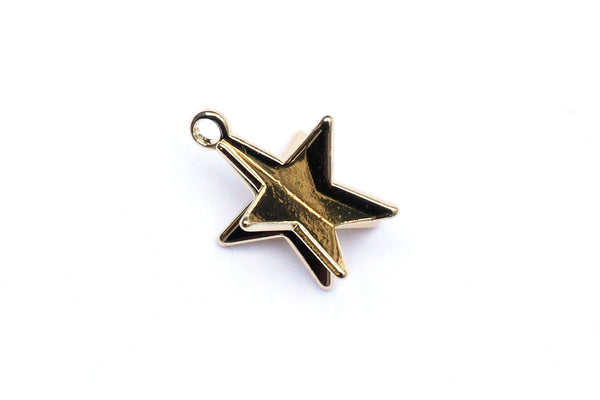 3D Star Charm - Gold