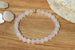 Kerrie Berrie Colourful Elasticated Genuine Real Pink Rose Quartz Bracelet