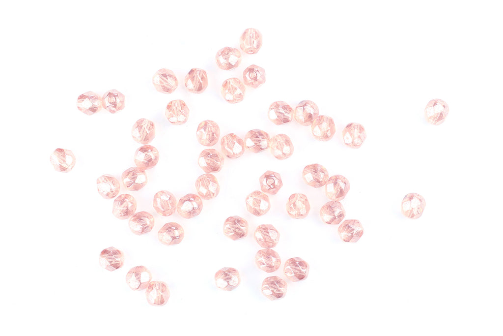 Kerrie Berrie Loose Czech Glass Round Faceted 6mm Beads For Jewellery Making Projects 