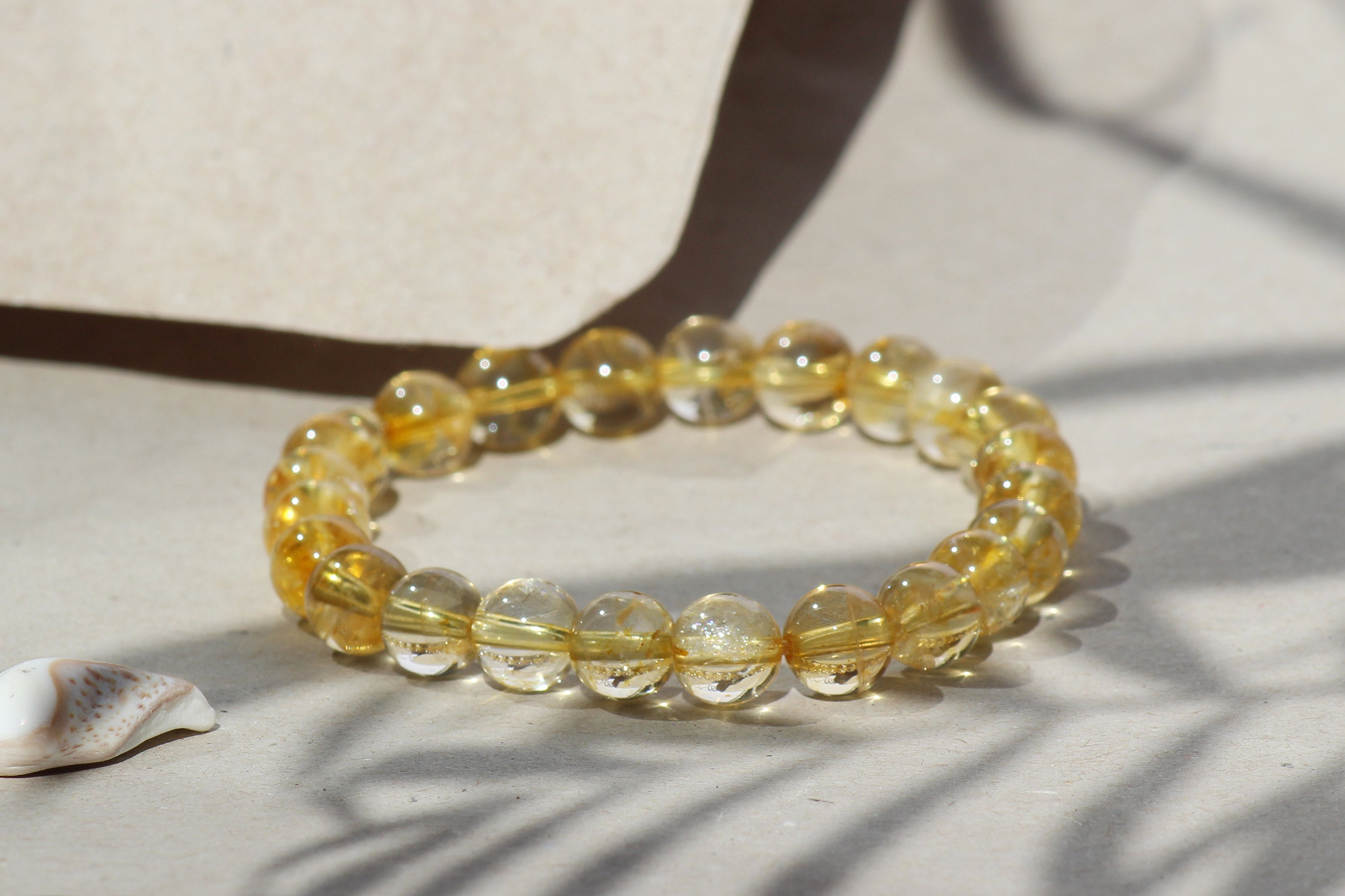 Citrine Semi-Precious Bracelet (7mm beads) – KerrieBerrie Beads