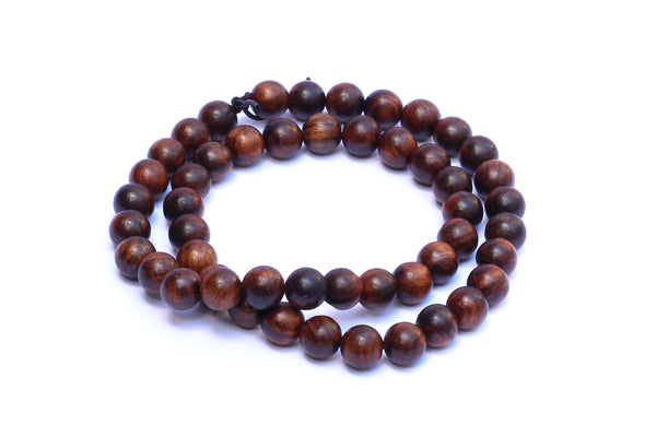 8mm Dark Wood Beads (approx. 50 beads)