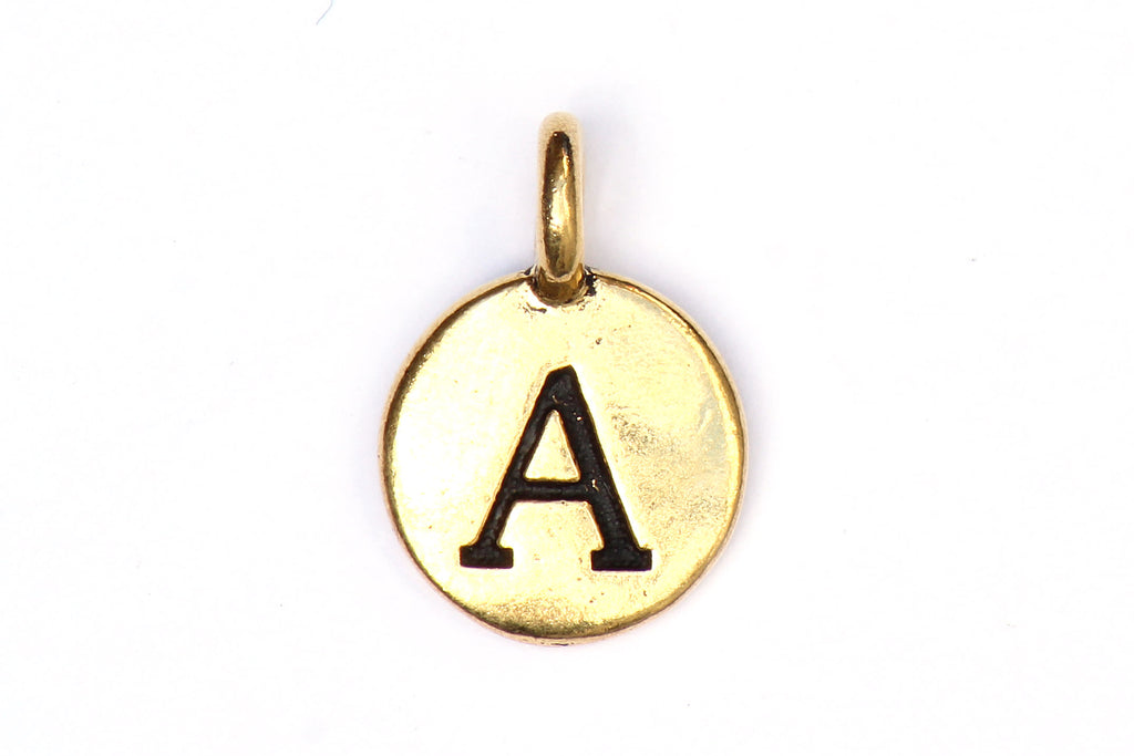 Kerrie Berrie Gold Plated Pewter Tierracast Initial Alphabet Lette Charm