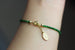 Kerrie Berrie Colourful Genuine Real Agate and Gold plated Bracelet in Green