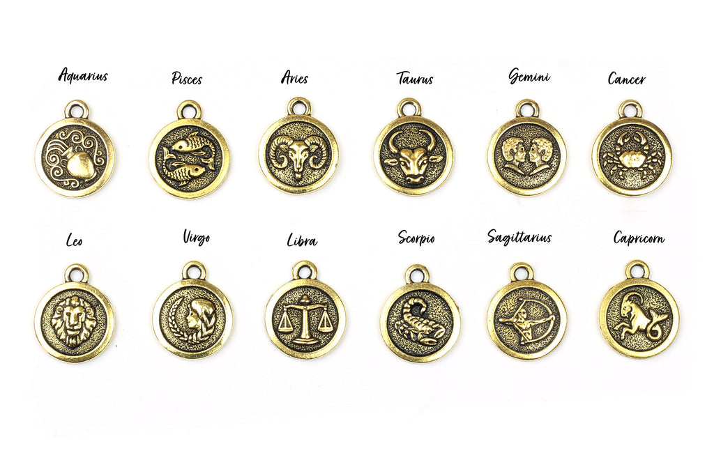 Kerrie Berrie Gold Plated Pewter Tierracast Zodiac Star Sign Horoscope Charm