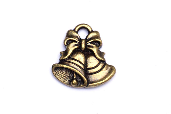 Christmas Bells Charm in Brass – 22mm