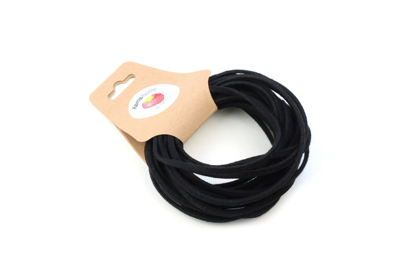 Faux Suede Cord in Black – 3mm (5m)