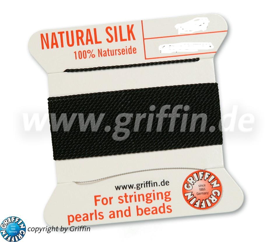 Black - Griffin 100% Natural Silk (2m, 1 needle)