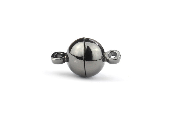 Kerrie Berrie Gunmetal Black Spherical Round Magnetic Necklace or Bracelet Clasps for Jewellery Making
