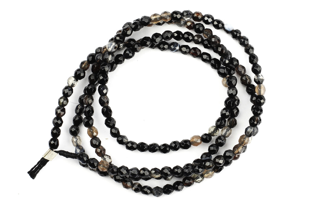 Kerrie Berrie UK Semi Precious Agate Bead Strands for Jewellery Making in Black