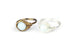 Opalite Wire-wrapped Ring – Choice of Brass or Silver