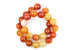 Kerrie Berrie UK Semi Precious Agate Bead Strands for Jewellery Making in Orange