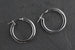 Kerrie Berrie Real Silver Plated Chunky Hoop Earrrings 30mm