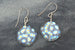 Kerrie Berrie Clear Blue Czech Glass Earrings with Sterling Silver Hooks