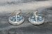 Kerrie Berrie Clear Blue Czech Glass Earrings with Sterling Silver Hooks