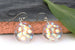 Kerrie Berrie Clear Blue Czech Glass Earrings with Sterling Silver Hooks