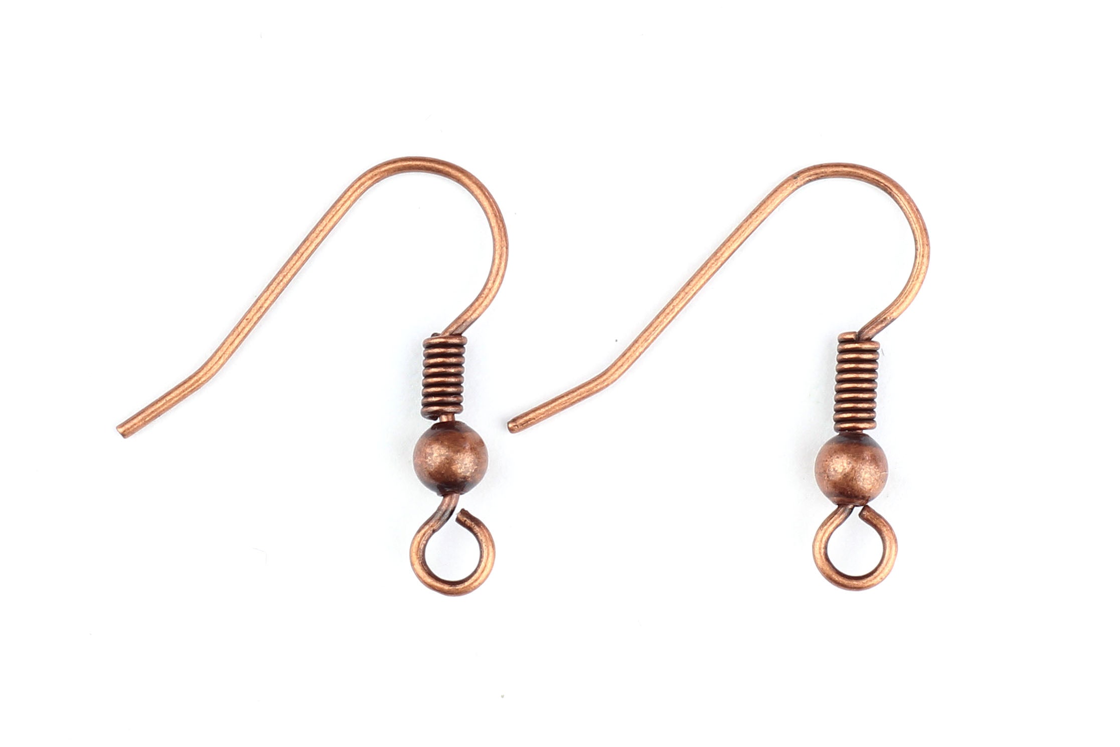 Copper Plated Fish Hook Ear Wires - 5 pairs