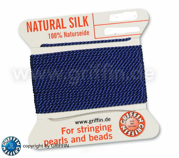 Dark Blue - Griffin 100% Natural Silk (2m, 1 needle)