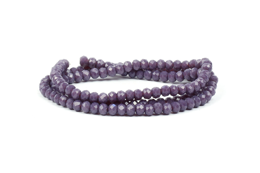 3x4mm Dark Purple Crystal Rondelle Beads for jewellery making