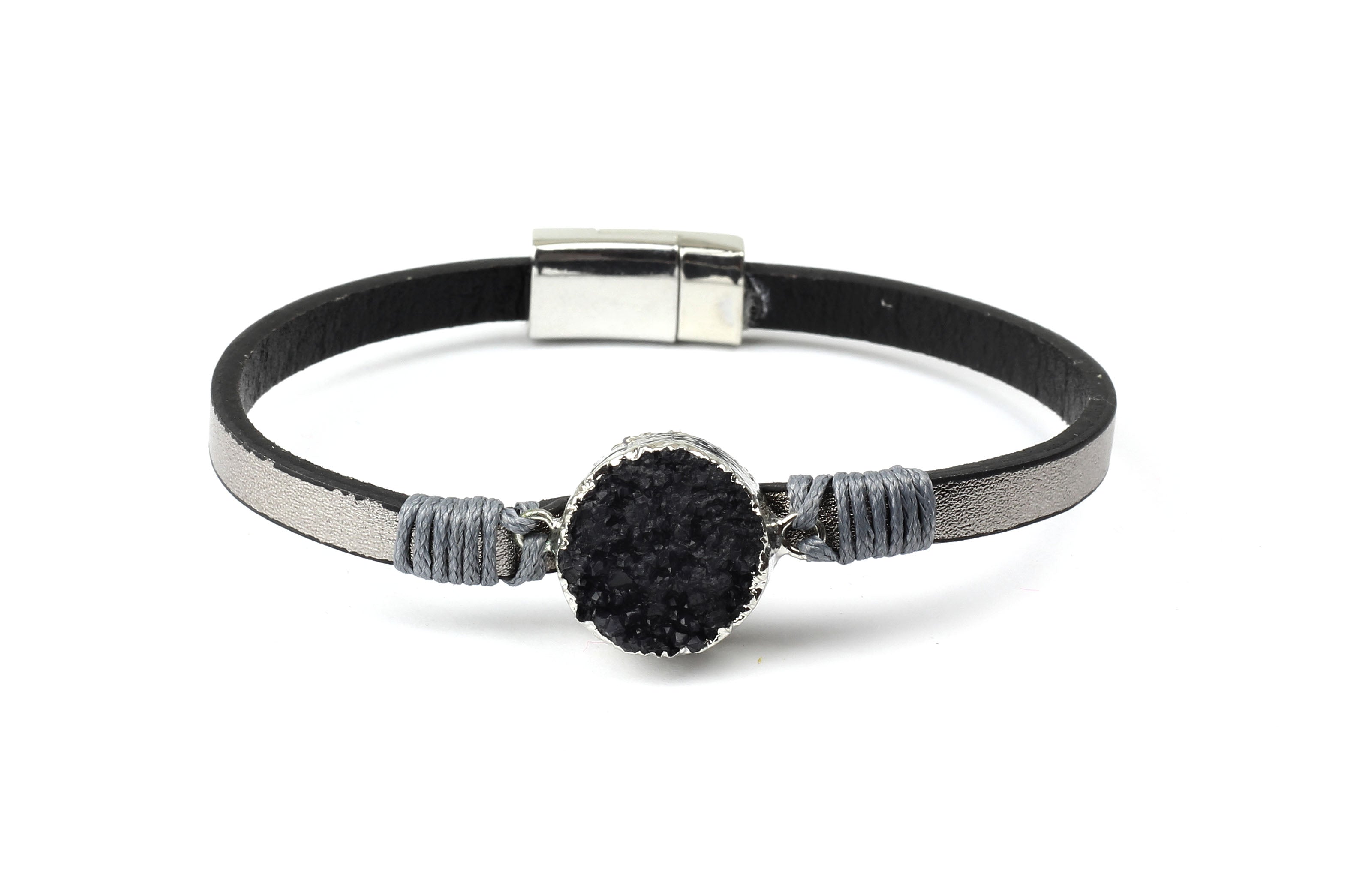 50% OFF* Black Druzy Crystal Bracelet – KerrieBerrie Beads Jewellery