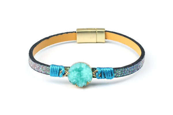 *50% OFF* Turquoise Blue Druzy Crystal Bracelet