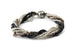 *50% OFF* Black & Silver Twisted Multi Strand Glass Bead Bracelet