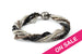 *50% OFF* Black & Silver Twisted Multi Strand Glass Bead Bracelet