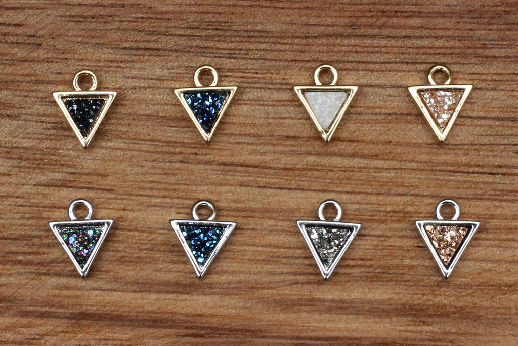 Kerrie Berrie Druzy Triangle Pendents
