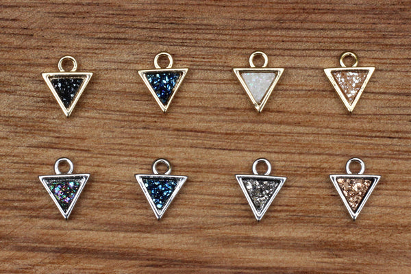 Kerrie Berrie Druzy Triangle Pendents