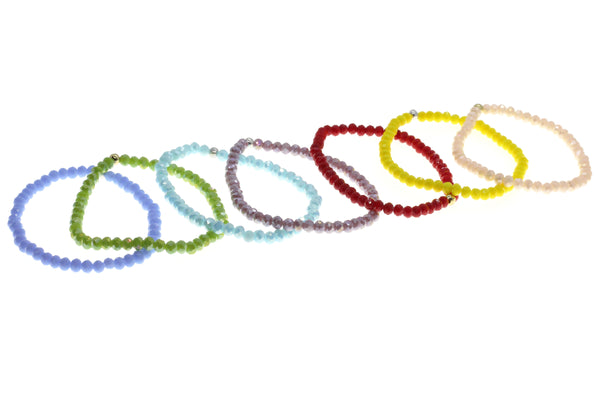 *30% OFF* Glass Beaded Elasticated Bracelet – Choice of 7 colours