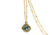 Swarovski 'Evil Eye' Charm Necklace w/ Gold Satellite Chain