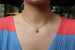 Swarovski 'Evil Eye' Charm Necklace w/ Gold Satellite Chain