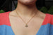 Swarovski 'Evil Eye' Charm Necklace w/ Gold Satellite Chain