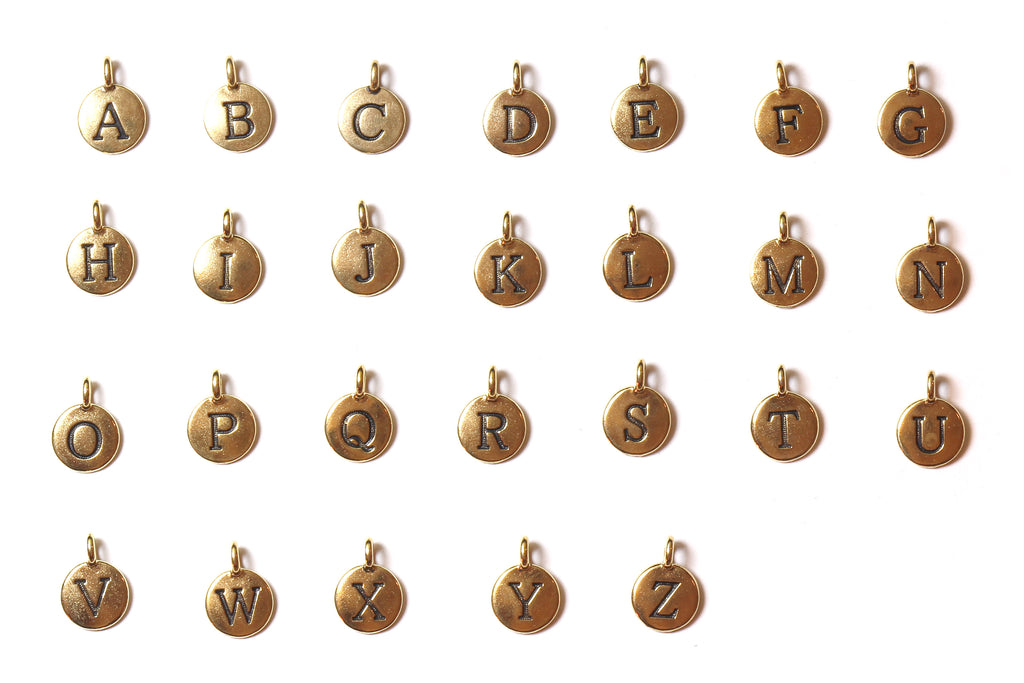 Kerrie Berrie Gold Plated Pewter Tierracast Initial Alphabet Lette Charm