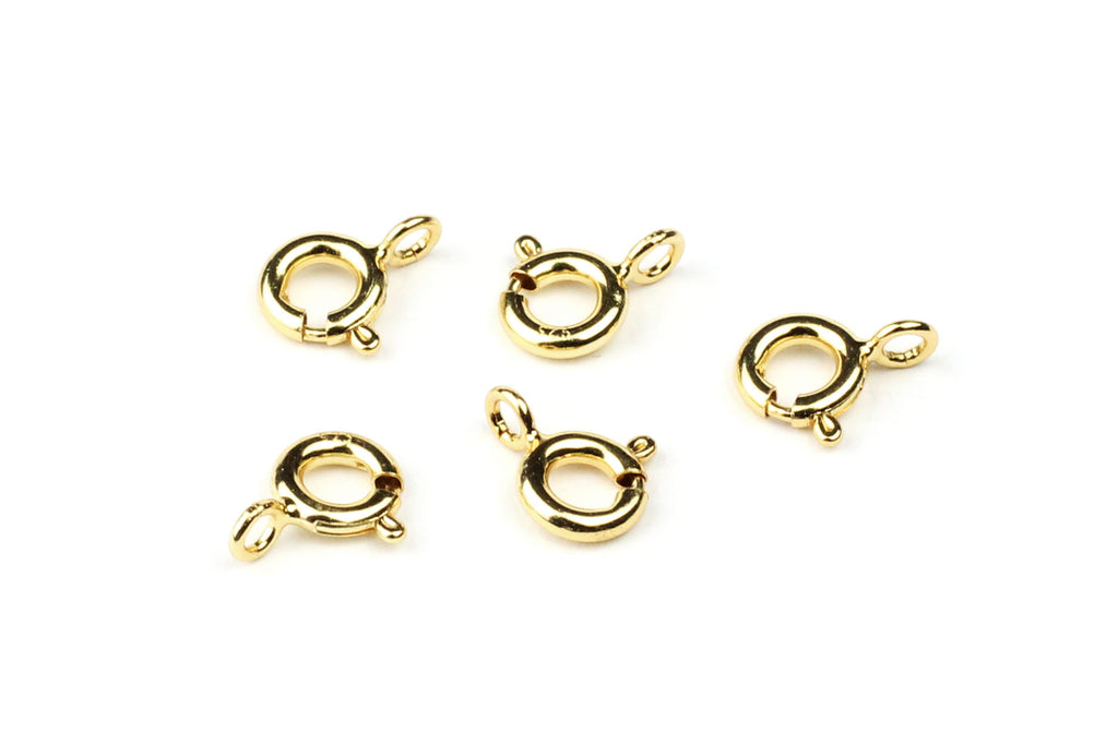 Gold-Filled Bolt Ring Clasps  – 9mm x 7mm (5pcs)