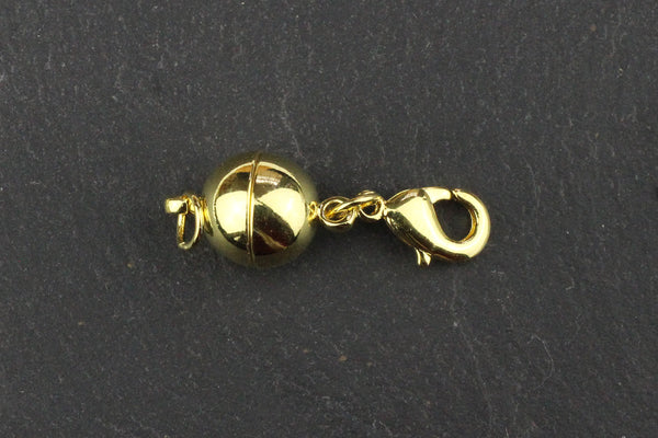 Kerrie Berrie Round Spherical Magnetic Clasp with Jump Rings and Lobster Clasp for Jewellery Making