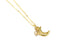 Gold-filled Crescent Moon & Swarovski Crystal Necklace
