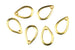 Gold Teardrop Pendant Bead Frames for Jewellery Making