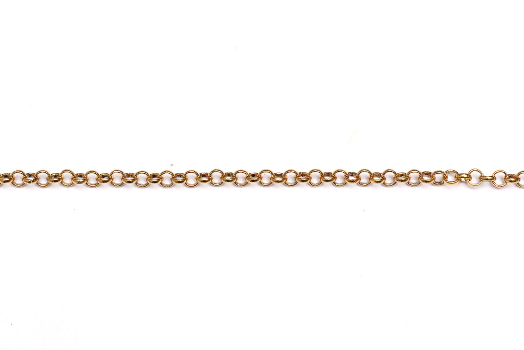 4mm Round Link Chain - Gold (Tarnish Resistant)