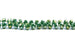 Kerrie Berrie 10mm x 6mm Faceted Crystal Glass Beads in Green