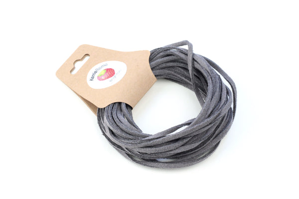 Faux Suede Cord in Grey – 3mm (5m)