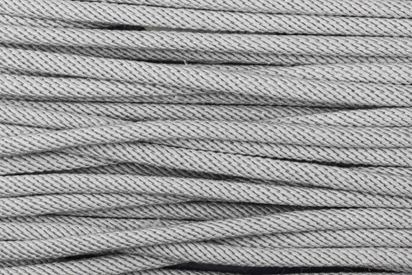 Cotton 'Rope' Cord in Grey - 3mm (3 metres)