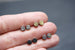 Tiny drusy stud earrings