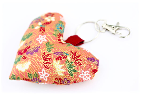 Handmade bag charms. Made from pretty Japanese fabric.