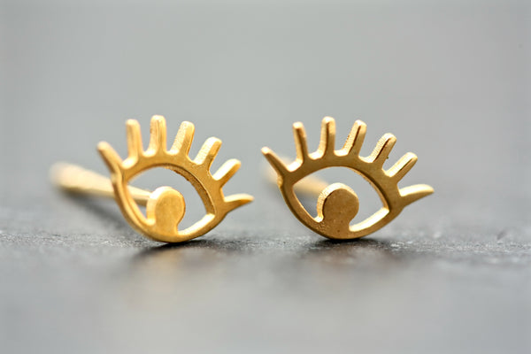 Gold Filled Evil Eye Stud Earrings