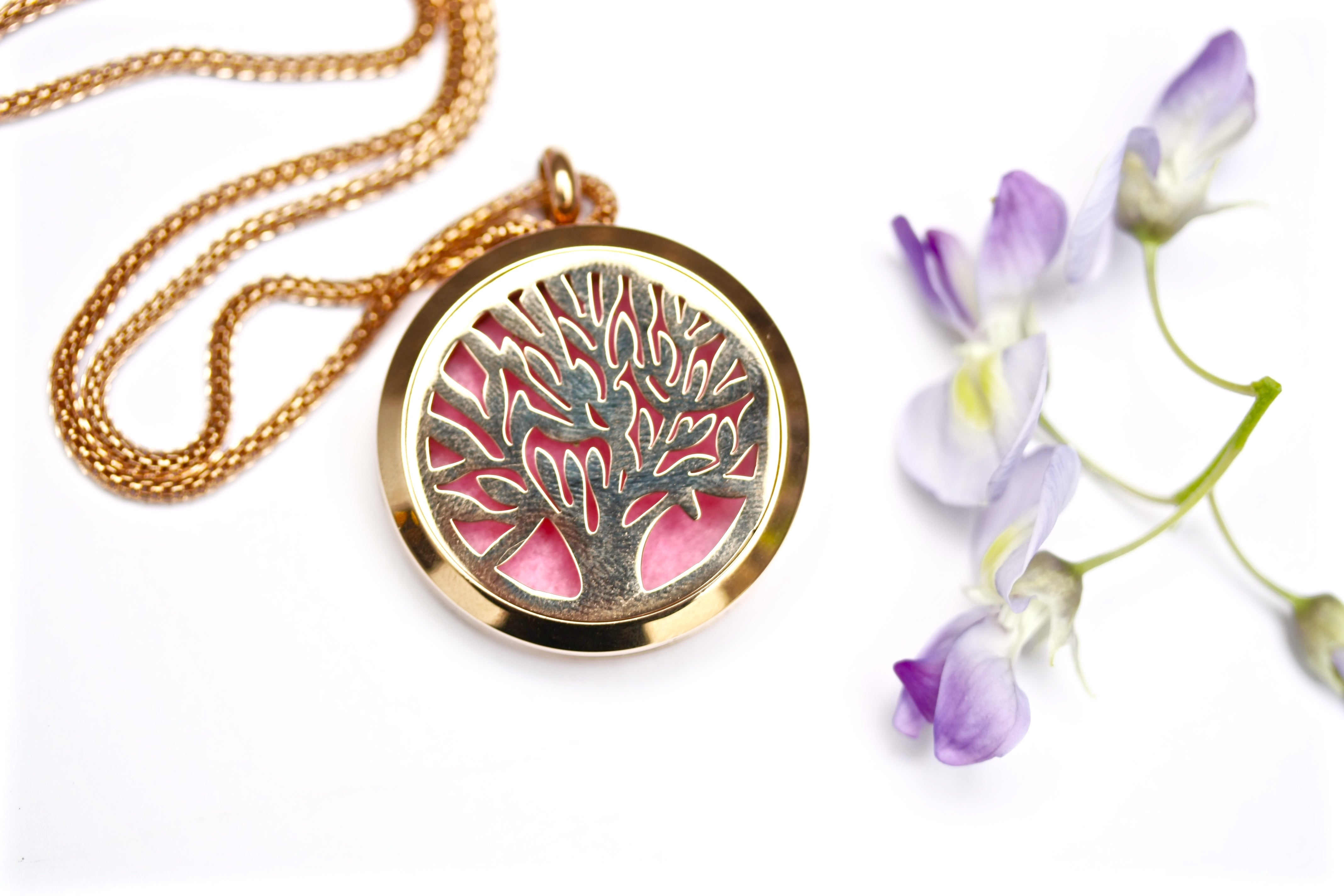 14K Solid Gold Tree of Life Necklace