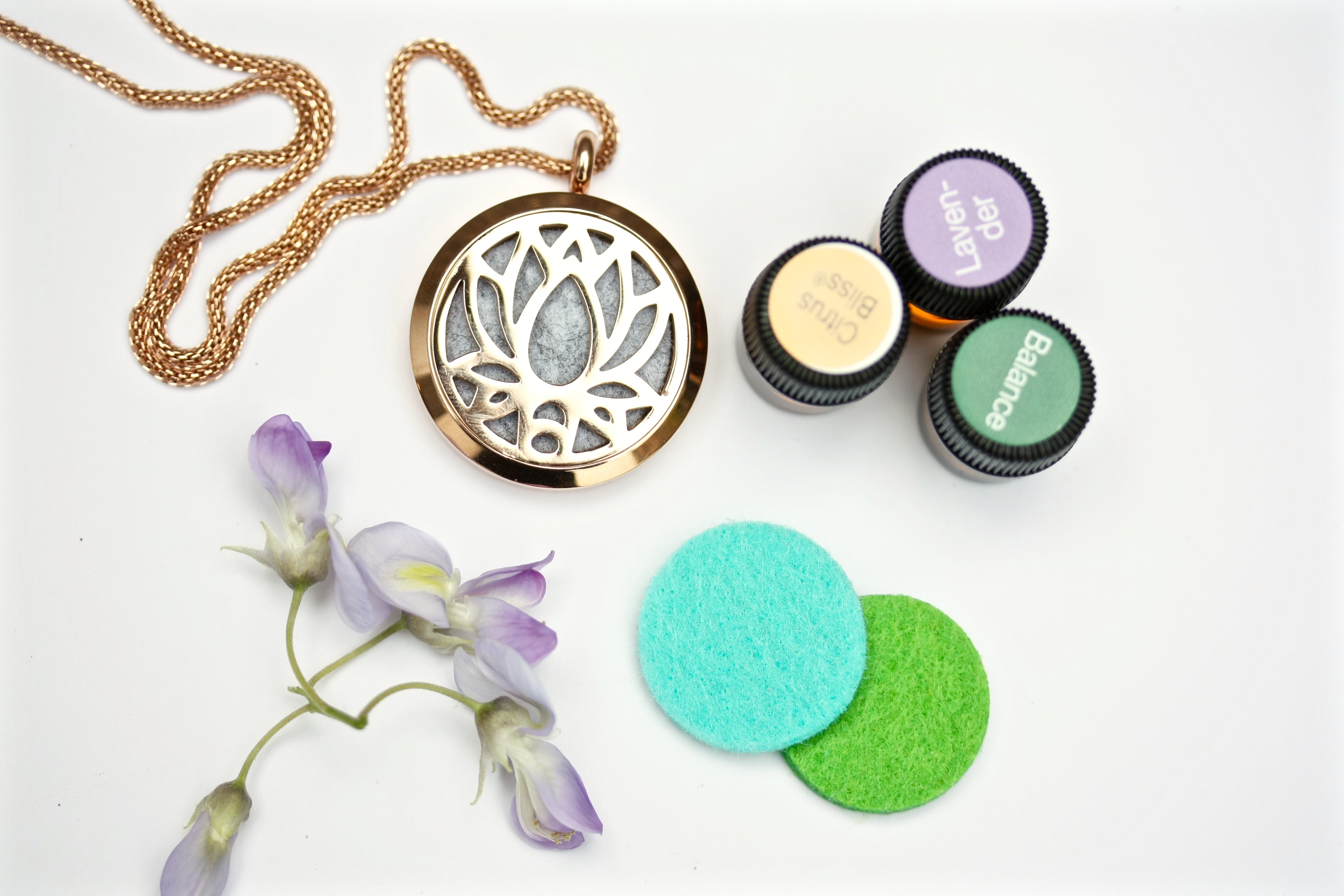 Essential Oil Diffuser Necklace For Women & Men – Stainless Steel Pendant With Refill Sticks