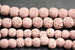 6mm and 8mm Pink Round Unwaxed Lava Stone Beads
