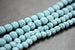 6mm and 8mm Blue Round Unwaxed Lava Stone Beads